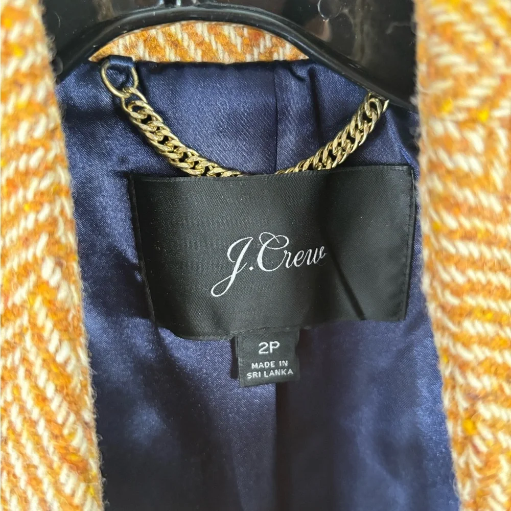 J. Crew Women’s Herringbone Tan Car Coat - Picture 2 of 4